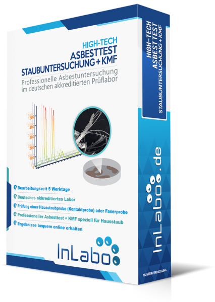 Asbest PLUS KMF (Künstliche Mineralfasern) Kombi Test für eine Hausstaub